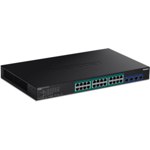 28-Port Gigabit Web Smart PoE+ Switch with 10G SFP+ slots Trendnet