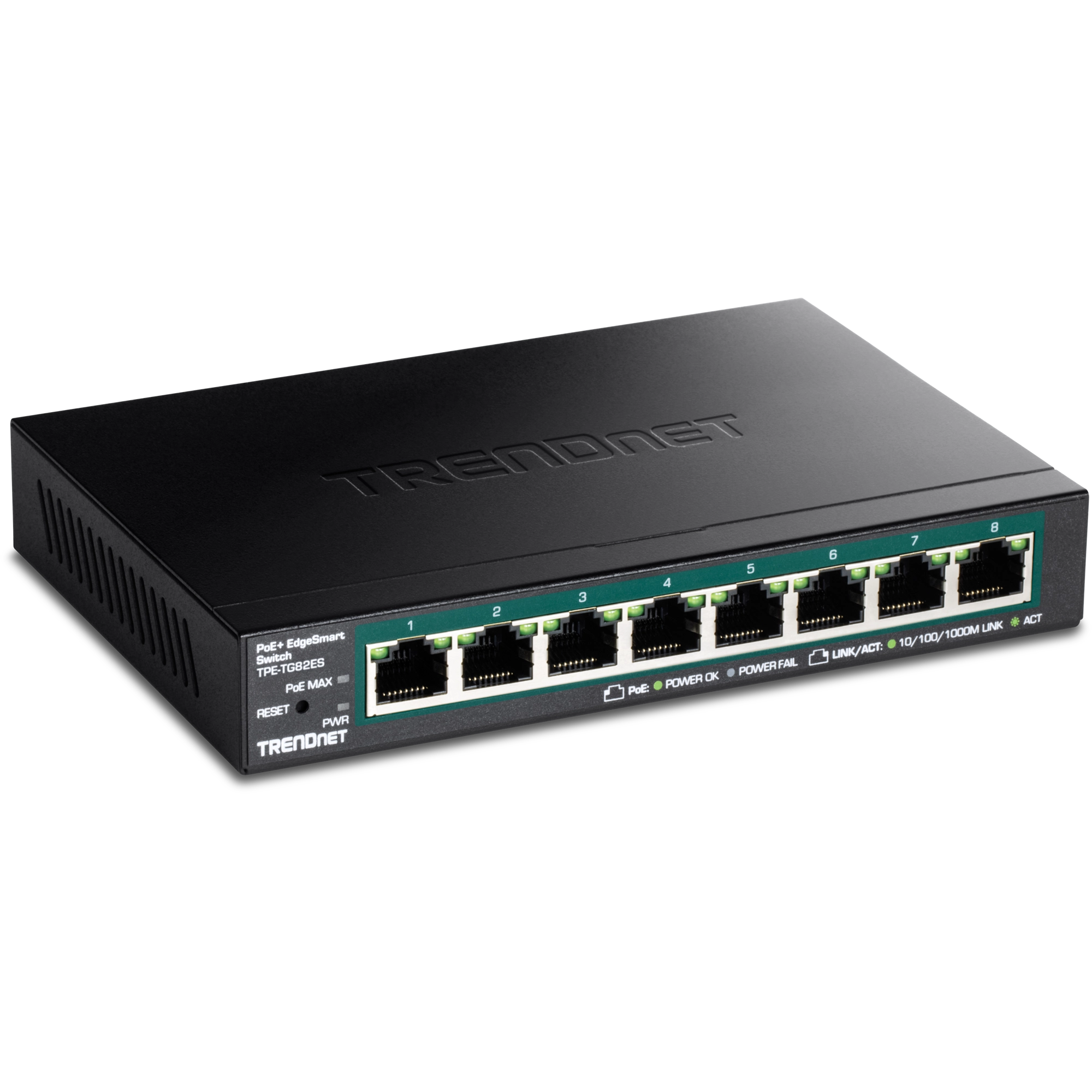 8-Port Gigabit EdgeSmart PoE+ Switch (61W) Trendnet