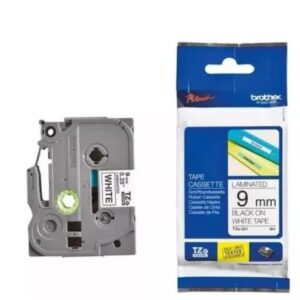 ACC.BROTHER CINTA NEGRO EN BLANCO 09MM - 8MTS