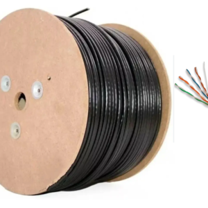 CABLE UTP CAT 5E EXTERIOR DOBLE VAINA ROLLO MADERA 305MTS REGUVOLT