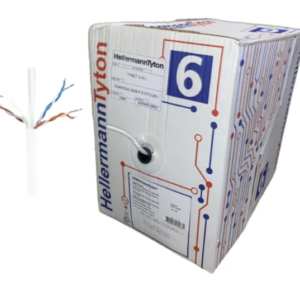 ROLLO CABLE UTP CAT 6 GRIS CLARO 100% COBRE INTERIOR BOBINA 305MTS HELLERMANN