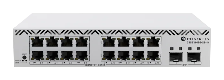 SWITCH MIKROTIK 318-16G-2S+IN 16ETH 2SFP+ 10G