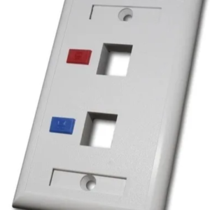 FACEPLATE 2 PUERTOS RJ45 VACIO BLANCO REGUVOLT