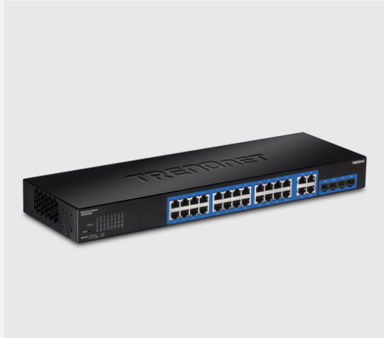 SWITCH 28 PUERTOS GIGA 4 SFP ADMINISTRABLE Trendnet