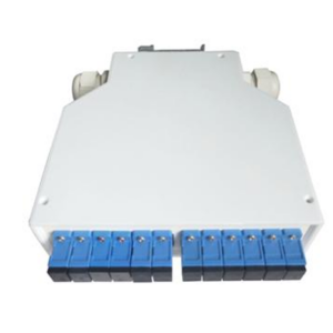 ODF 8 PUERTOS SLOTS RIEL DIN PARA LC DUPLEX O SC SIMPLEX (VACIO) FOTO ILUSTRATIVA HELLERMANN