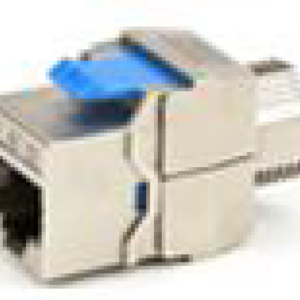 Cat.8 Shielded Keystone Jack, preferably toolless design, compatible with Cat.8 S/FTP cabling systems. Supports transmission up to 2000 MHz and 40 Gbps. Suitable for patch panels and wall outlets. Hellermann