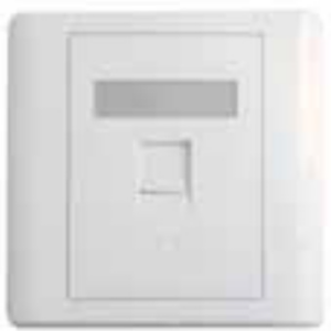 Cat.8 FaceplateSingle Port Faceplate compatible with Cat.8 Keystone Jack installations. Standard wall mounting design for structured cabling systems. Hellermann