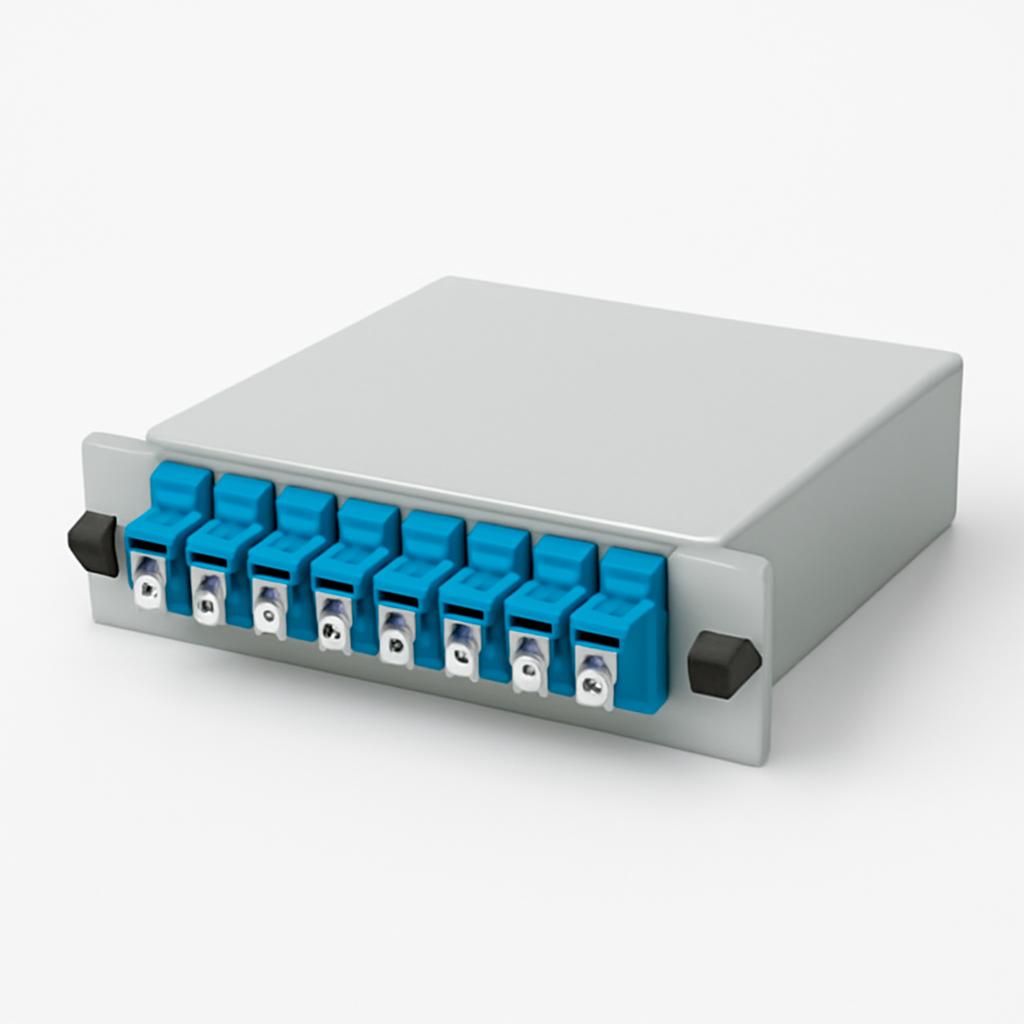 WAN - Bandeja Fibra Optica / Accsorio Frente 8 Ports LC Hellermann