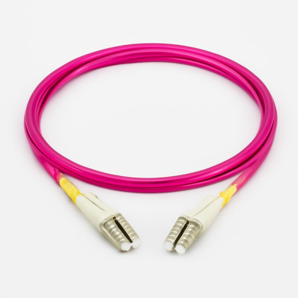 LAN - Patchcord FO MM OM4 LC-UPC/LC-UPC 1 metro Duplex Magenta Hellermann