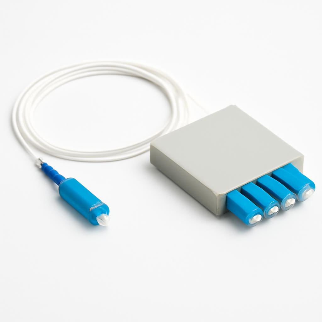 WAN - PLC Splitter 1:4 Tubo de acero sin conectores Hellermann