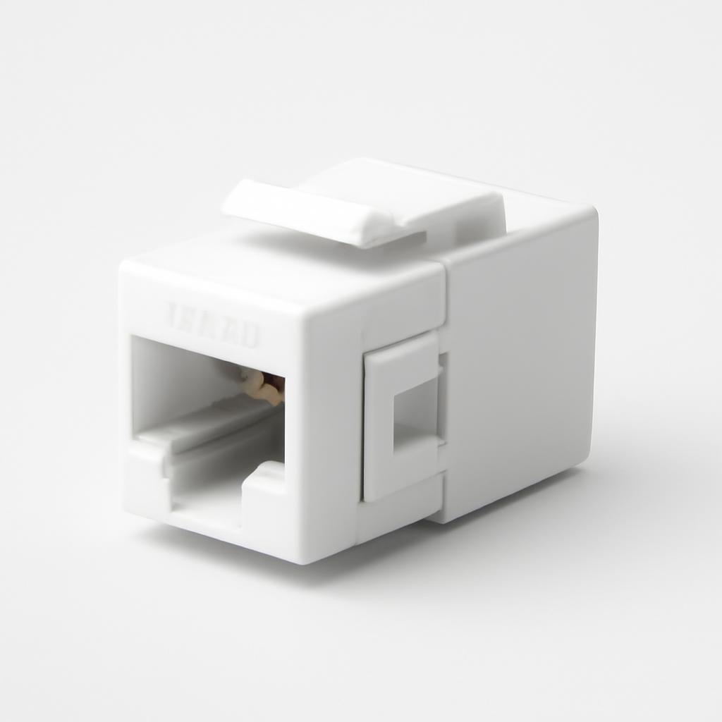 LAN - Jack LC RJ45 CAT5e White Hellermann