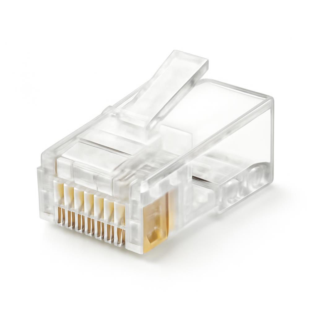 LAN - PLUG CAT5E PASSING-THROUGH - BOLSA x 100 un Hellermann