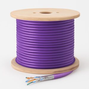CABLE 4 PARES FTP 24X4 C6A INT LSZH VIOLETA BOBINA DE MADERA DOBLE VAINA Hellermann