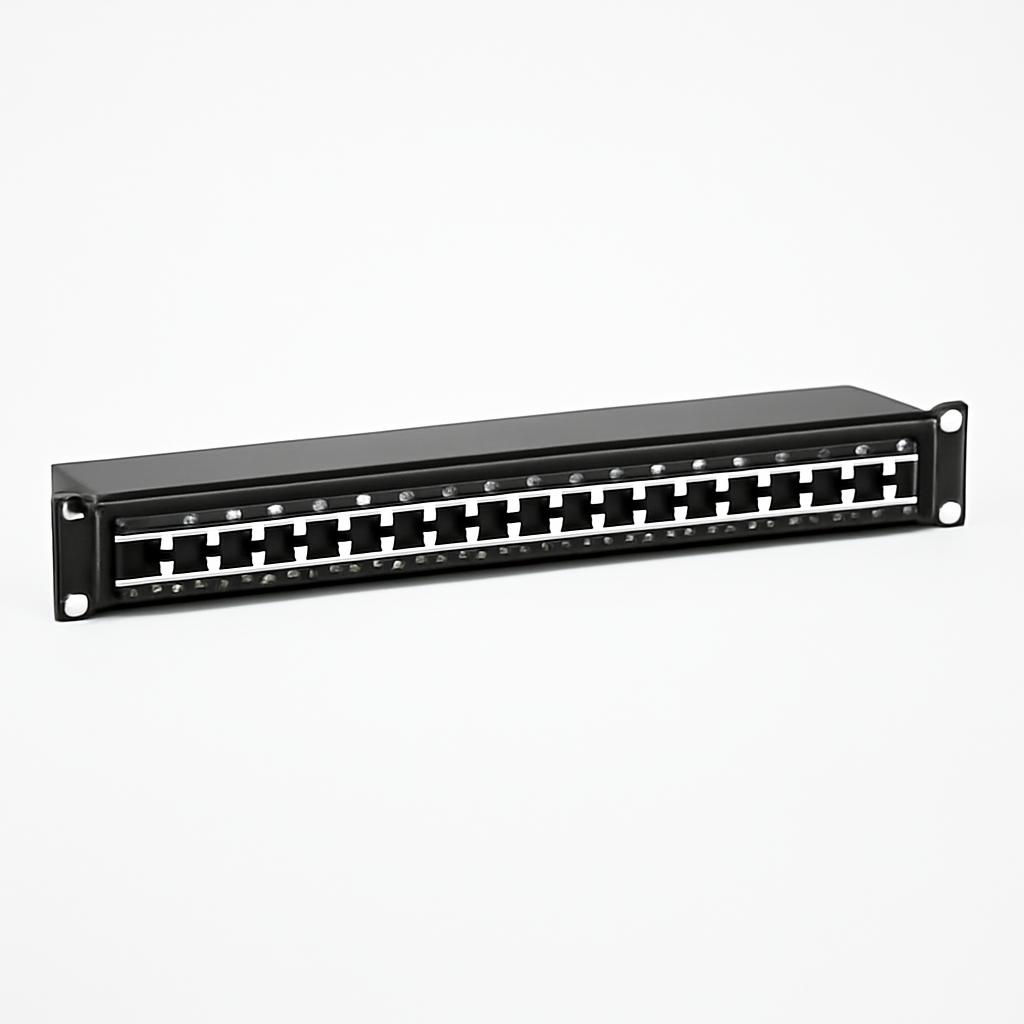 LAN - P Panel Blindado CAT6A 1U 24 Ports Hellermann