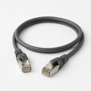 Cat.8 Patch Cord 1 mFactory assembled Cat.8 Shielded Patch Cord, 1 meter length, supporting transmission up to 2000 MHz and 40 Gbps. LSZH jacket with molded strain relief. Hellermann