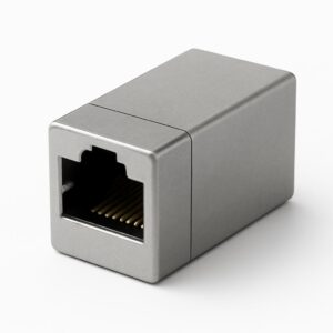 Cat.8 CouplerCat.8 Shielded Inline RJ45 Female to Female Coupler for extending Cat.8 Ethernet connections while maintaining shielding performance and transmission up to 2000 MHz and 40 Gbps. Hellermann