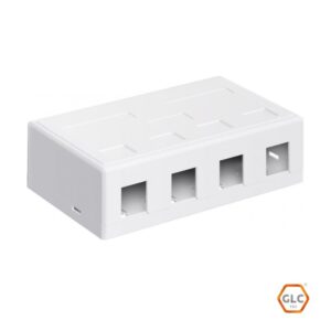 ROSETA 4 PORTS C/TAPA CAT5E/6