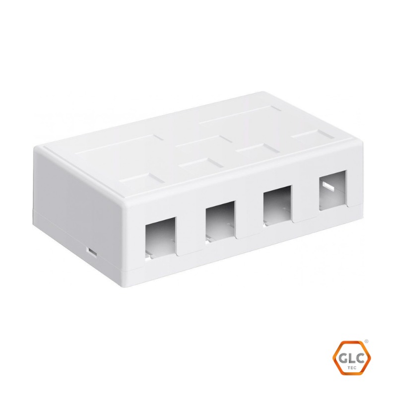 ROSETA 4 PORTS C/TAPA CAT5E/6
