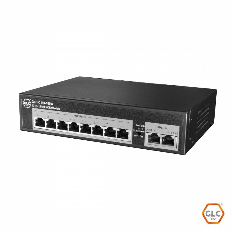 Switch 8 Ports Poe *10/100Mbps + 2 Port 10/100 UplinK