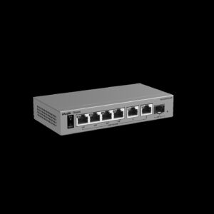 RG-ES207GS-HP Switch Smart Hi PoE++ Administrable desde la nube. 6 Puertos GbE, 2 PoE+, 2 PoE++, 1 SFP. 120W Total