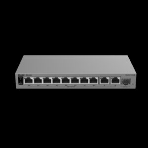 RG-ES211GS-P Switch Smart PoE Administrable desde la nube. 10 Puertos GbE, 8 PoE+, 1 SFP. 120W Total