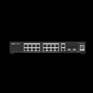 RG-ES220GS-P-V2 Switch Smart PoE+ 20 Puertos con SFP Cloud Managed. 16 PoE/POE+,2 puertos Gigabit RJ45, 2 SFP uplink. 250W PoE budget, Desktop carcasa metal.