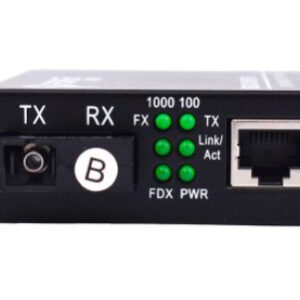 MEDIA CONVERTER MONOMODO 10/100/1000 1310nm 60KM CONECTOR SC/PC Con fuente) Se vende si o si de a par con el 1550