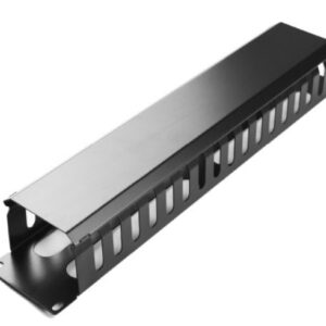 ORGANIZADOR DE CABLEADO CON TAPA 2 UNIDADES