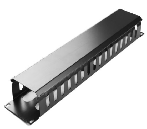 ORGANIZADOR DE CABLEADO CON TAPA 2 UNIDADES