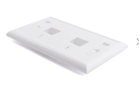 TAPA BASTIDOR 2 PUERTOS RJ45 CAT5E-CAT6