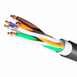 CABLE UTP CAT5E EXTERIOR DOBLE CUBIERTA CON TENSOR DE ACERO